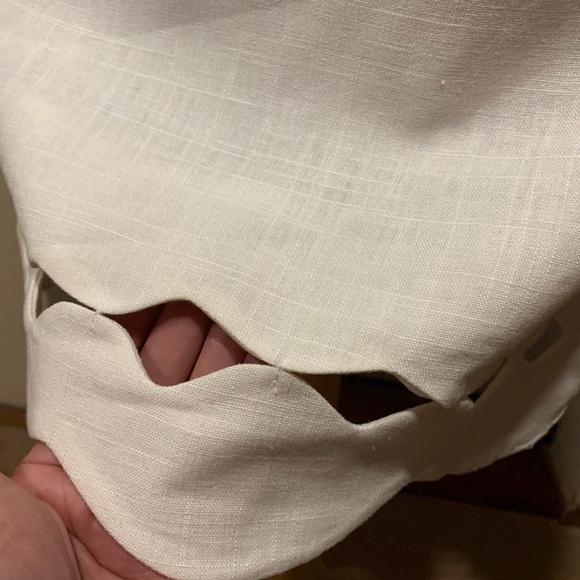 scalloped hem mini skirt scallop cut out skirt size M - Picture 6 of 13